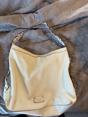 kate spade Cream Pebbled Leather Shoulder Hobo